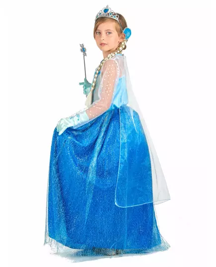 Blue Ice Princess Costume and Accessories for Girls, Size: 8-10 years, image 3