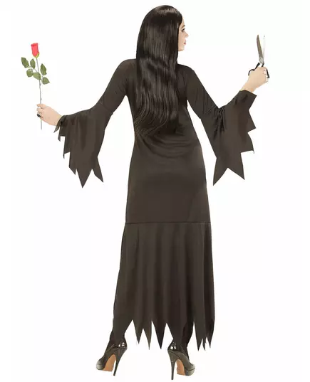 Black gothic witch costume for women, Size: Large, image 3