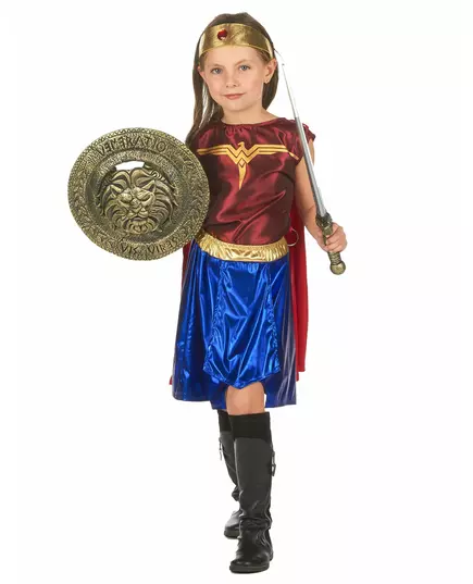 Amazonaskrigerkostyme til jenter, Størrelse: 4–6 år (110–120 cm), bilde 3