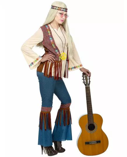 Hippie Fredskostyme for Kvinner, Størrelse: M, bilde 3