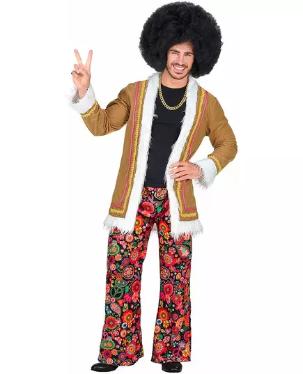 Woodstock hippiekostyme for menn, Størrelse: Medium, bilde 3