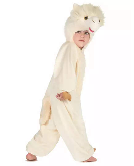 Luxury plush llama costume for children, Size: 5-6 years (110-116cm), image 3