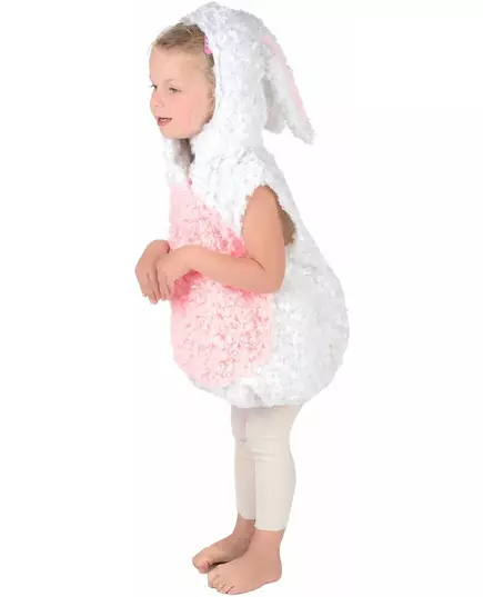 Children's sleeveless white and pink rabbit costume, Size: 3-4 years (98-104cm), image 3