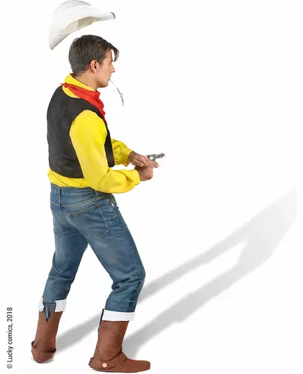 Lucky Luke kostyme for voksne, Størrelse: XX-Large, bilde 3