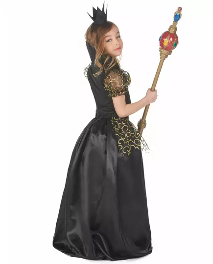 Evil Black Queen Costume for Girls, Size: 4-6 years (110-120 cm), image 3