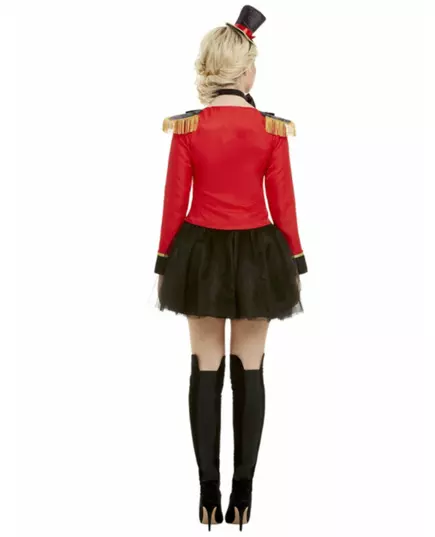 Red ringmaster costume for women, Size: Large, image 3