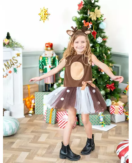 Little reindeer tutu costume for girls, Size: 5-7 years (128 cm), image 3