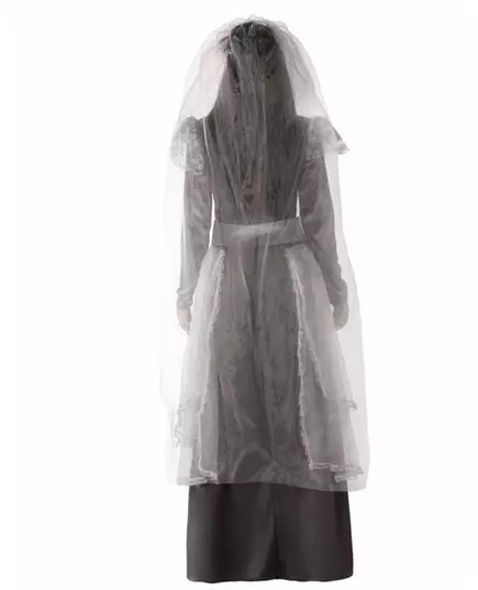 Grey funeral bride costume for women, Size: X-Large, image 3