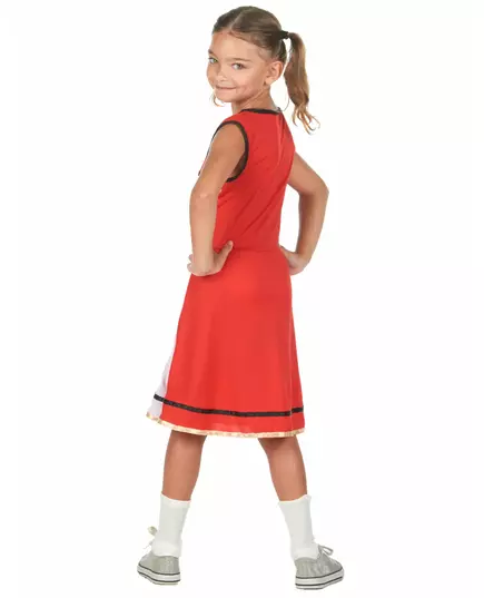 Rødt USA cheerleader-kostyme til jenter, Størrelse: 7–9 år (120–130 cm), bilde 3