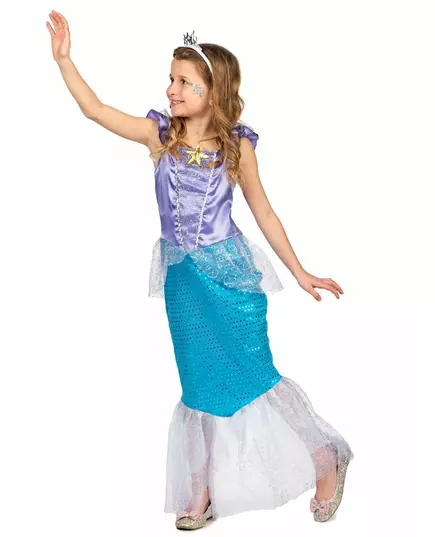 Mermaid costume for girls, Size: 7-9 years (120-130 cm), image 3