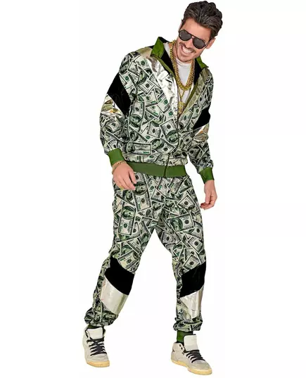 Plus size dollar bill tracksuit costume, Size: X-Large, image 3