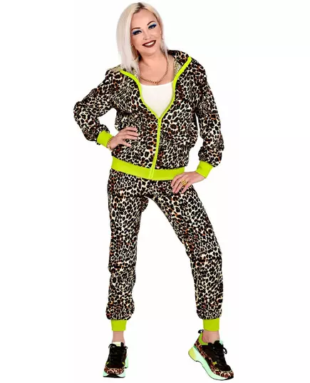 80-talls leopard treningsdraktkostyme for voksne, Størrelse: X-Large, bilde 3
