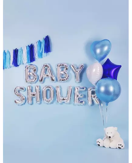 32 cm silver letter foil balloon, Size: V, image 4
