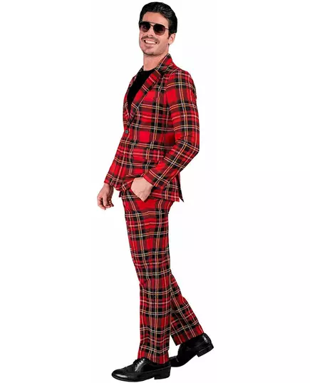 Skotsk tartan-kostyme til voksne, Størrelse: Large, bilde 3