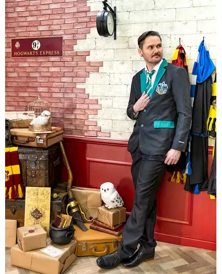 Herr Slytherin Suitmeister-kostyme til voksne, Størrelse: Large (EU 52-54), bilde 4