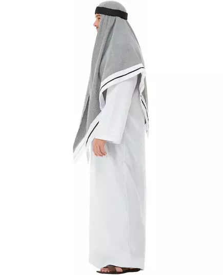 Deluxe white sheikh costume for adults, Size: Medium, image 4