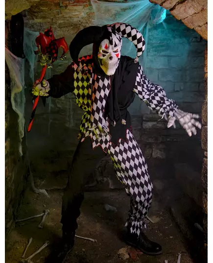 Svarte menn Halloween Harlekinklovnkostyme, Størrelse: XX-Large, bilde 4