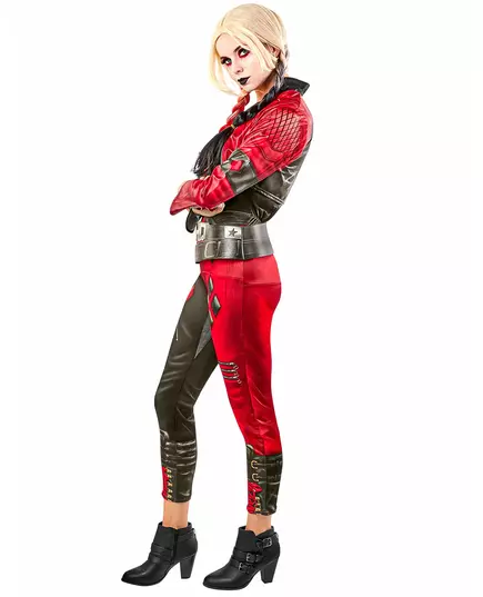 Harley Quinn Jumpsuit-kostyme til dame - Suicide Squad 2, Størrelse: Small, bilde 4
