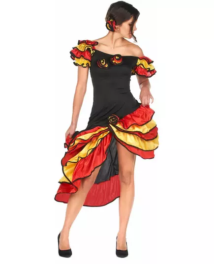 Flamencodanserkostyme for kvinner, Størrelse: Medium/Large, bilde 4