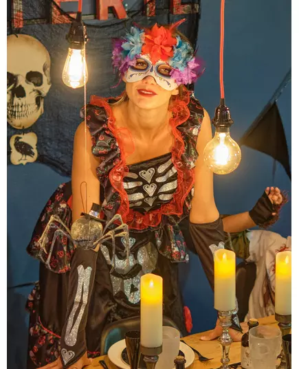 Day of the Dead costume petticoat for women, Size: X-Large (44/46), image 4