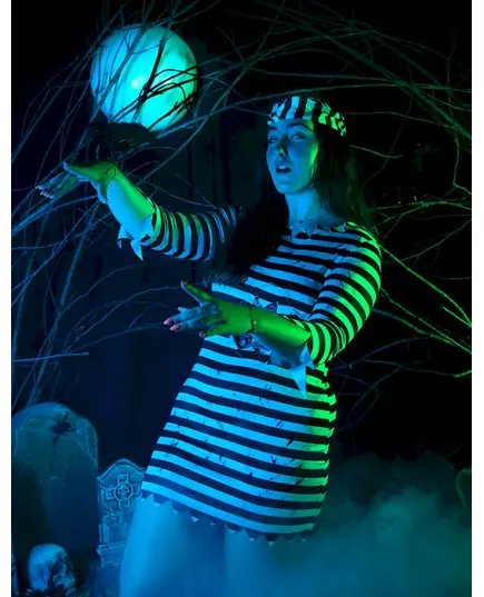 Scary zombie prisoner costume for women, Size: Medium, image 4