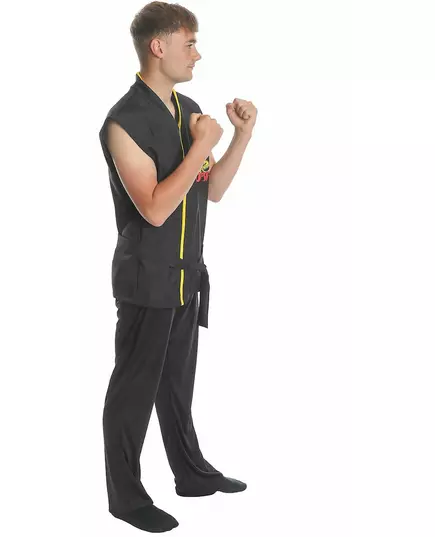 Svart karate-kostyme for voksne, Størrelse: Small, bilde 3