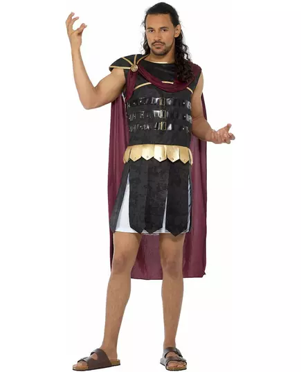Black and gold Roman gladiator costume for men, Size: X-Large, image 4