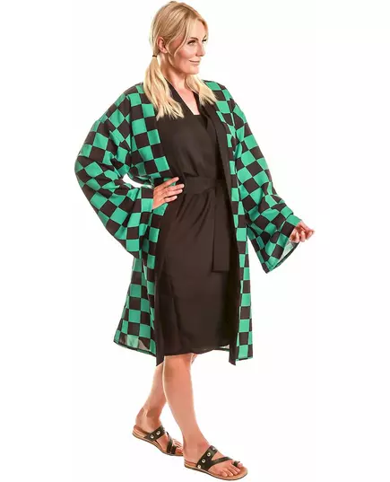Rutete manga kimono-kostyme for voksne, Størrelse: Small, bilde 3