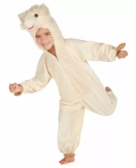 Luxury plush llama costume for children, Size: 5-6 years (110-116cm), image 4