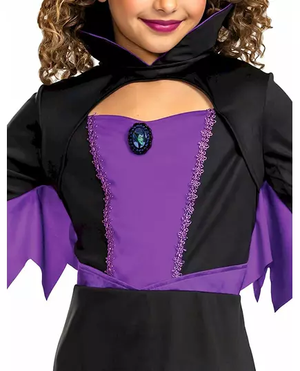 Klassisk Maleficent-kostyme for jenter, Størrelse: 5–6 år (109–126 cm), bilde 3