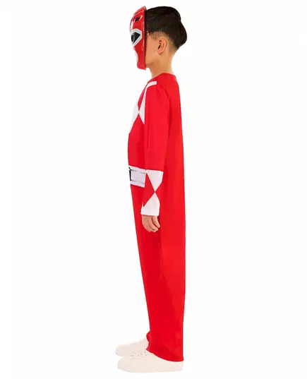 Klassisk rødt Power Ranger-kostyme til barn, Størrelse: 7–8 år (122 – 128 cm), bilde 3