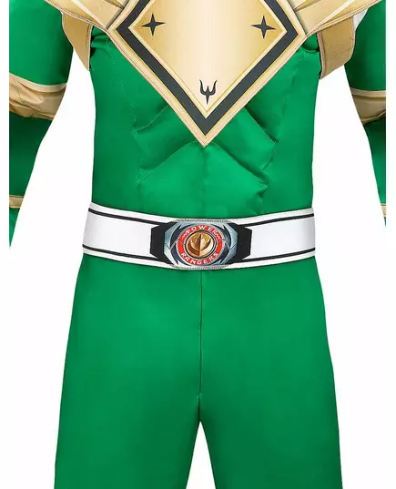 Grønt Power Ranger-kostyme for voksne, Størrelse: Medium, bilde 3