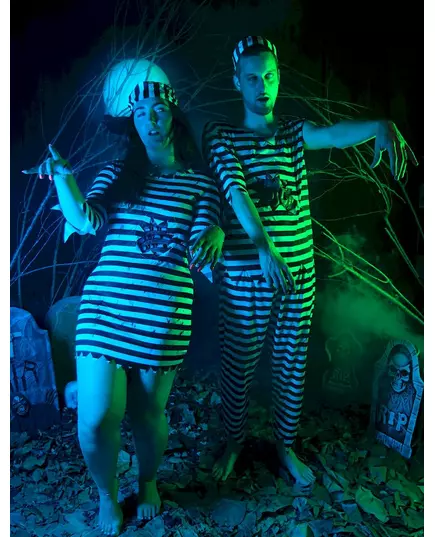 Scary Zombie Prisoner Costume for Men, Size: X-Large, image 4