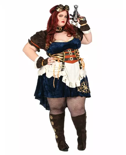 Retro futuristisk steampunk-kostyme for kvinner, Størrelse: Medium (40/42), bilde 4