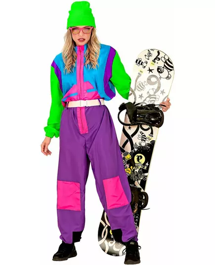 Stor størrelse fluorescerende snowboardkostyme for voksne, Størrelse: X-Large, bilde 3
