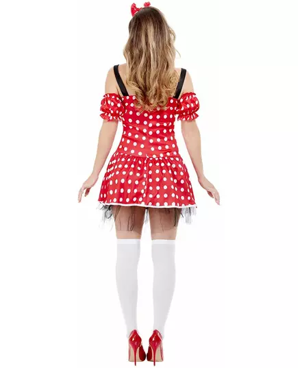 Red polka dot mouse costume for women, Size: Medium, image 4