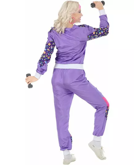 Women's 80s tracksuit costume, Size: Large, image 4