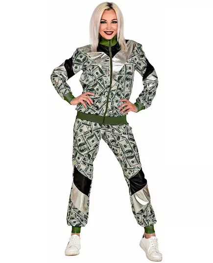 Plus size dollar bill tracksuit costume, Size: X-Large, image 4