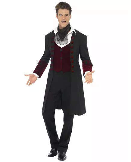 Halloween-vampyrkostyme for menn, Størrelse: Medium, bilde 4
