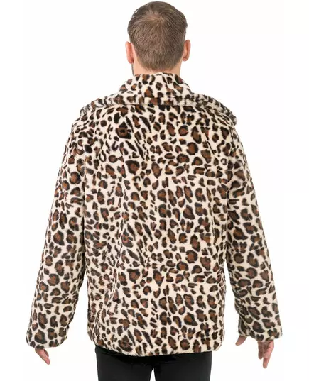 Leopardjakke i fuskepels for voksne, Størrelse: X-Large (190 cm), bilde 3