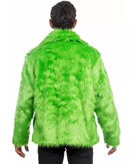 Grønn fuskepelsjakke for voksne, Størrelse: X-Large (190 cm), bilde 3