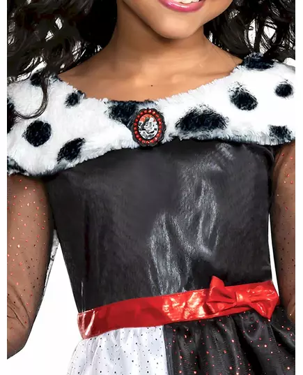 Classic Cruella costume for girls, Size: 5-6 years (109 - 126 cm), image 4