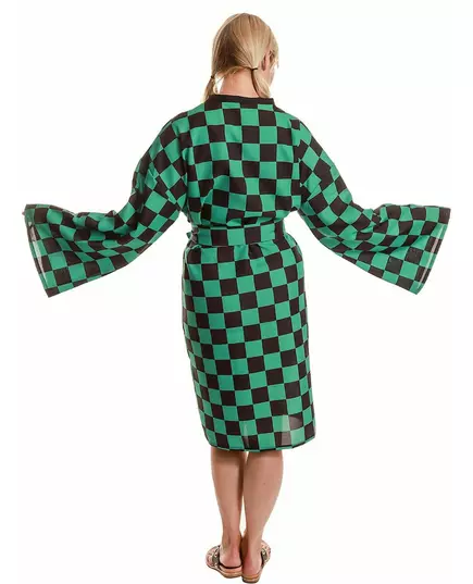 Rutete manga kimono-kostyme for voksne, Størrelse: X-Small, bilde 4