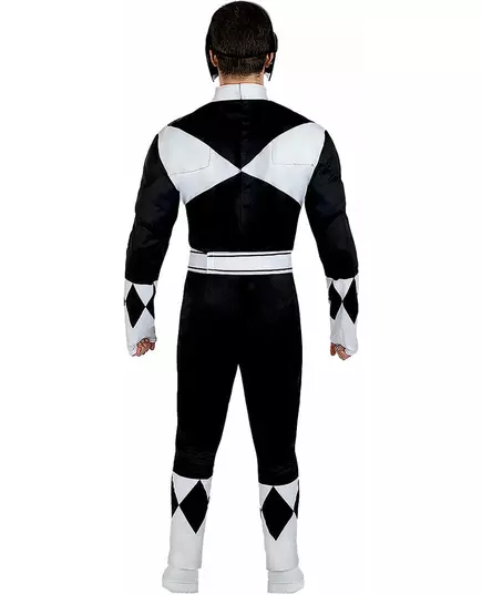 Svart Power Ranger-kostyme for voksne, Størrelse: Large, bilde 4