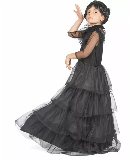 Gothic ball gown costume for girls, Size: 7-9 years (120-130 cm), image 4