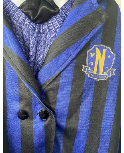 Enid skoleuniformkostyme - onsdag voksen, Størrelse: Small, bilde 4