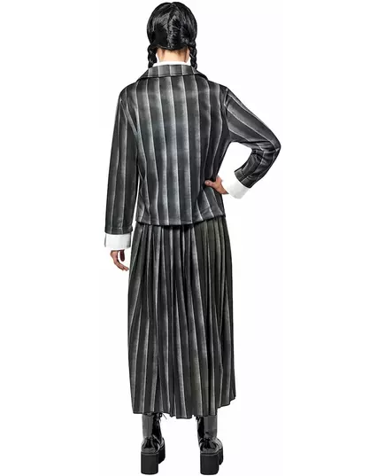 Wednesday Addams skoleuniformkostyme for kvinner, Størrelse: Medium, bilde 4