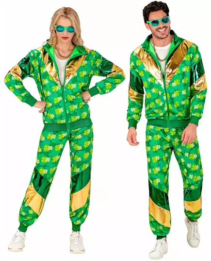 Voksen St. Patricks Day-treningsdrakt med kløvermotiv, Størrelse: Large, bilde 4