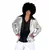 Men's luxury silver sequin disco jacket, Size: Medium