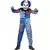 Harlekinklovnekostyme til barn Halloween, Størrelse: 7–9 år (130/143 cm)